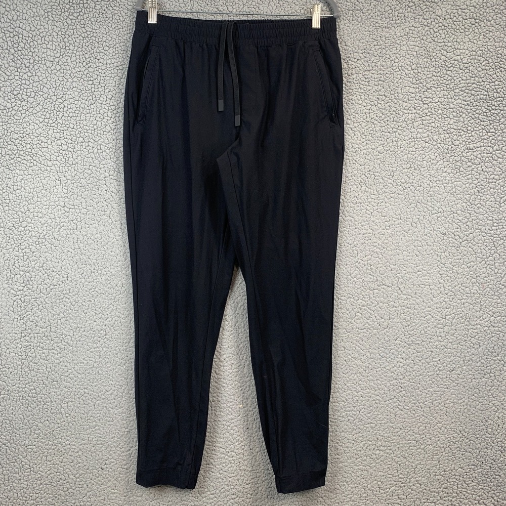 FLX Mens Athletic Jogger Pants Size M Black Performance Elastic Waist Drawstring